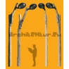 Lampadaire N°30 poteaux bois